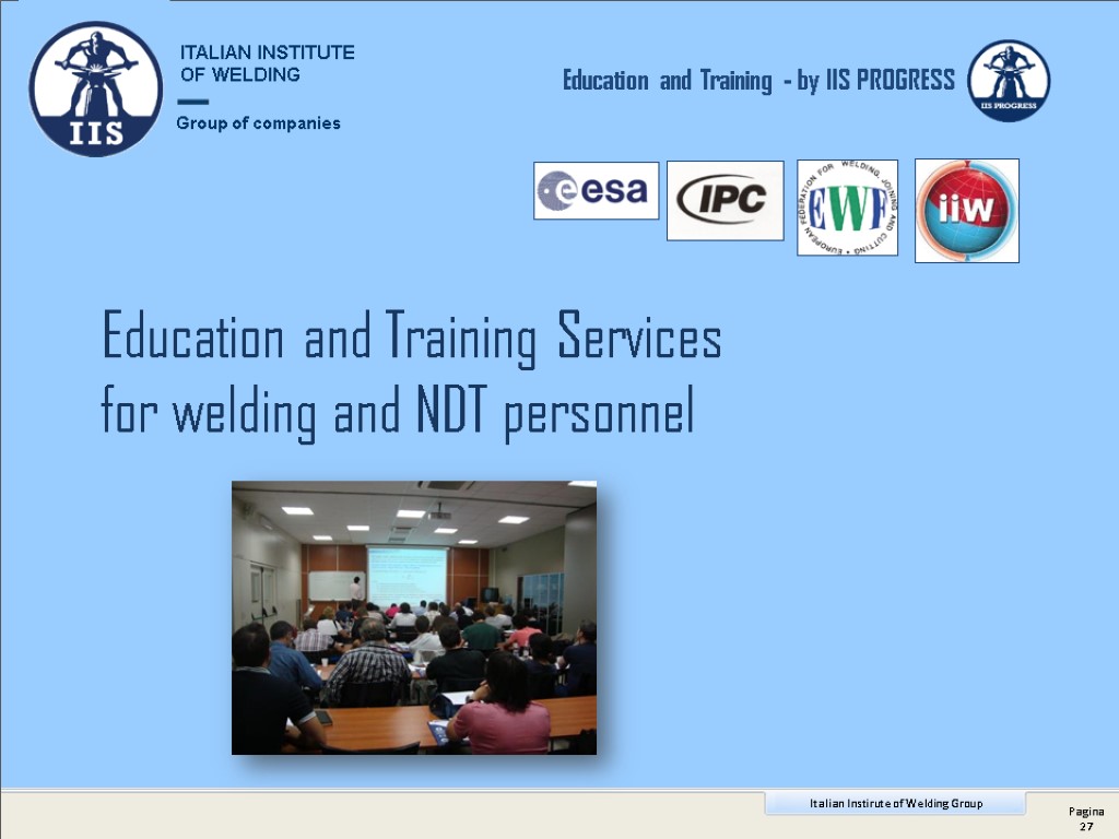 Education and Training - by IIS PROGRESS Education and Training Services for welding and